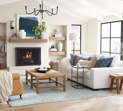 Duke Rectangular Metal C-Table with Shelf (20")