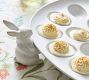 Rustic Bunny Stoneware Deviled Egg Platter