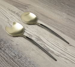Gaze Two Tone Stainless Steel Serving Utensils - Set of 2