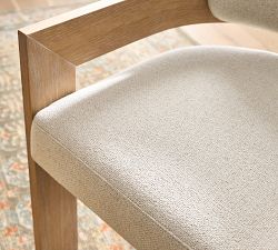 Modern Farmhouse Upholstered Dining Armchair