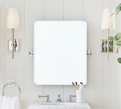 Open Box: Vintage Frameless Rectangular Pivot Mirror