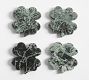 Four Leaf Clover Marble Coasters - Set of 4