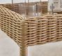 Huntington Wicker Outdoor Rolling Bar Cart (26")