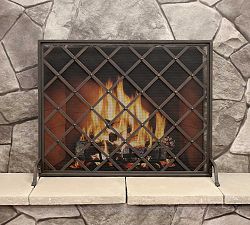Iron Weave Single Panel Firescreen