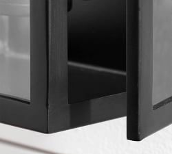 Manor Outdoor Glass &amp; Iron Double Sconce (18'')