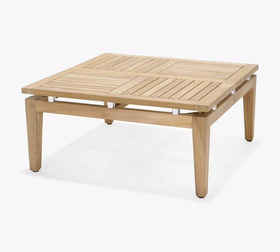Miami Teak Square Outdoor Coffee Table - Thumbnail 5
