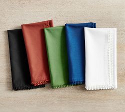 Morgan Lace Trim Organic Cotton Napkins