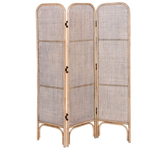 Rattan 3-Panel Folding Privacy Screen