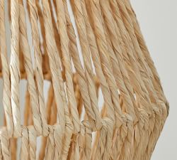 Abaca Woven Table Lamp (25")