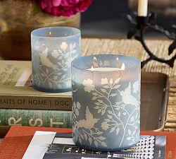 Etched Glass Candle - Framboise &amp; Tangerine