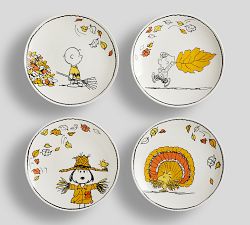 Peanuts™ Harvest Mixed Salad Plates - Set of 4