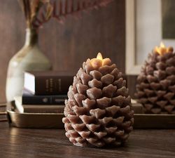 Premium Flickering Flameless Wax Pinecone Candle