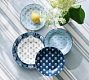Kravet Floret Stoneware Appetizer Plates - Mixed Set of 4