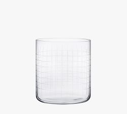 Open Box: Finesse Grid Crystal Drinking Glasses - Set of 4