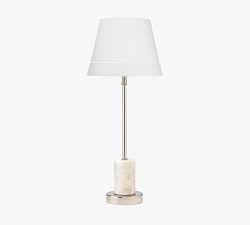 Open Box: Hopkey Marble Table Lamp, 22" - White