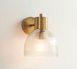Valerie Ribbed Glass Sconce (12")
