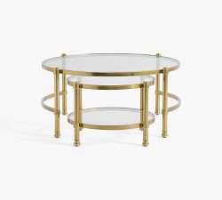 Everson Round Glass Nesting Coffee Tables