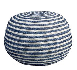 Spiral Handwoven Jute Pouf