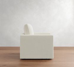 Westwood Slim Arm Slipcovered Swivel Chair