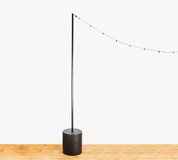 Bistro Standing String Lights Post With Tank Base
