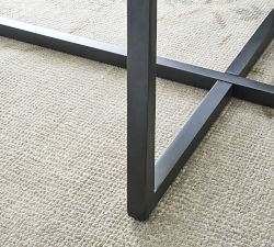 Cori Rectangular Chiseled Marble Coffee Table (42.5")