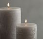 Scented Timber Pillar Candle - Grey Moss