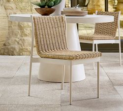 Huntington Wicker &amp; Metal Outdoor Dining Side &amp; Armchair