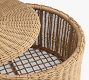 Huntington Wicker Round Outdoor Coffee Table with Storage (34")