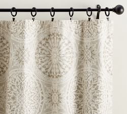 Open Box: Riley Medallion Print Rod Pocket Curtain