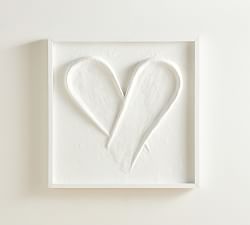 Stucco Textured  Heart Wall Art