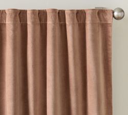 Custom Velvet Twill Blackout Curtain - Rosewood