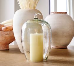 Hammered Recycled Glass Pumpkin