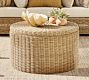 Huntington Wicker Round Outdoor Coffee Table with Storage (34")