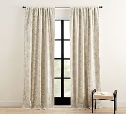 Open Box: Riley Medallion Print Rod Pocket Curtain