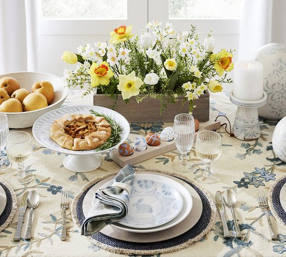 Liana Crewel Embroidered Table Throw