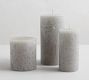 Scented Timber Pillar Candle - Grey Moss