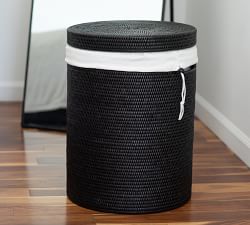 Tava Handwoven Rattan Round Hamper