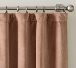 Custom Velvet Twill Blackout Curtain - Rosewood