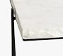 Cori Rectangular Chiseled Marble Coffee Table (42.5")