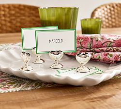 Metal Heart Place Card Holders - Set of 4