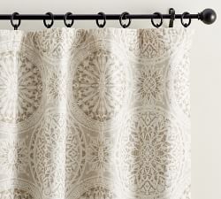 Open Box: Riley Medallion Print Rod Pocket Curtain