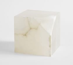 Oversized Stone Cube Bookends - Set of 2