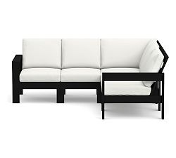 Malibu Sectional 5pc Cushion- 1 Corner/4 Armless/LA/RA, High Performance Canvas; White