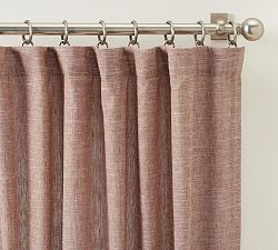 Open Box: Emery Linen Curtain, 100"W x 96"L - Brick