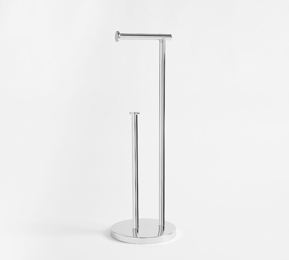 Linden Standing Toilet Paper Holder - Chrome