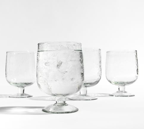 Hammered Glass Goblets - 11 oz.