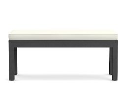 Indio Outdoor Dining Bench Cushion, High Performance Canvas; White