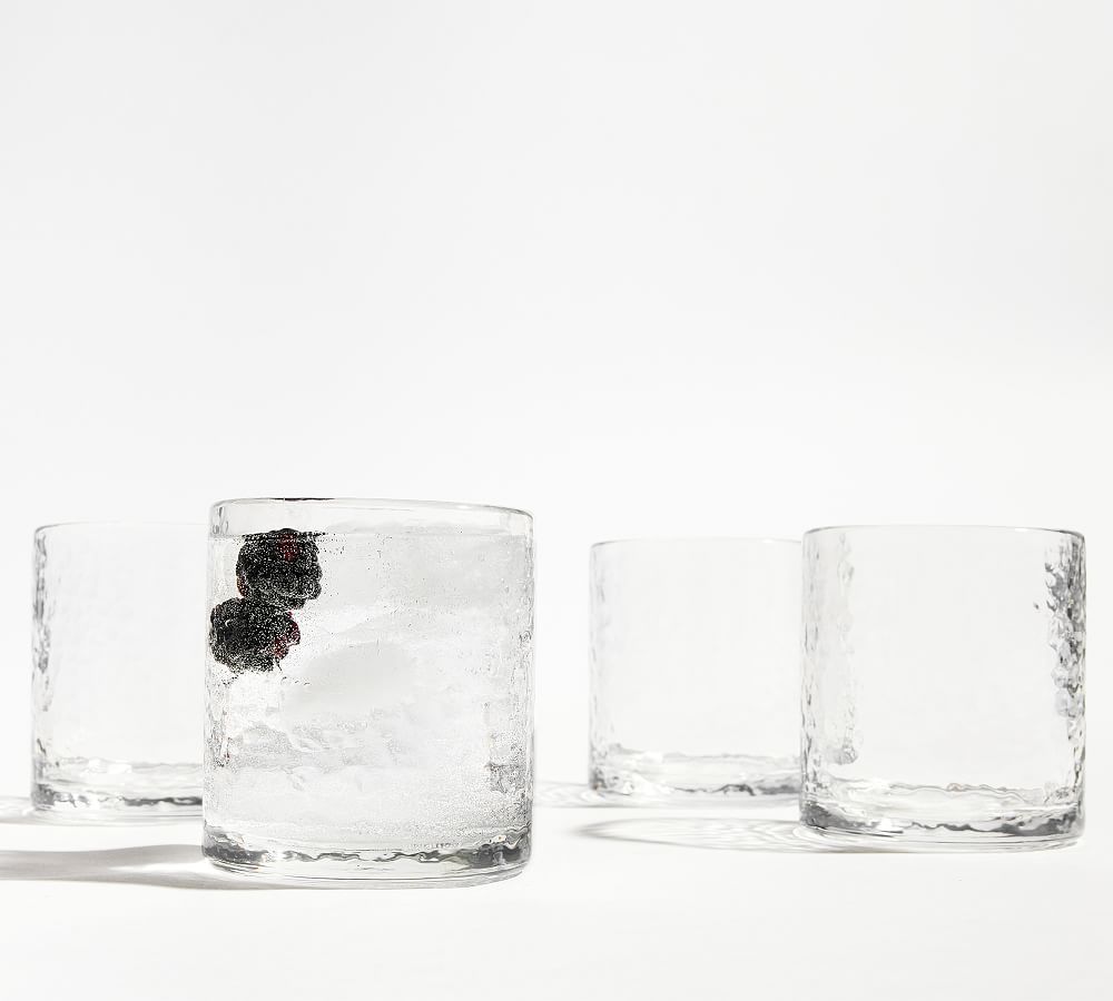 Set of 4 Hammered Outdoor Drinking Glasses