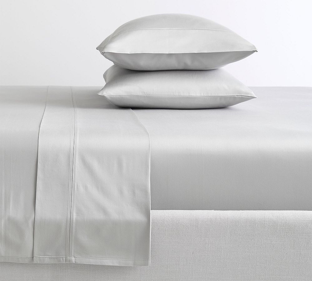 700-Thread-Count Sateen Sheet Set - Smoke Gray, Queen