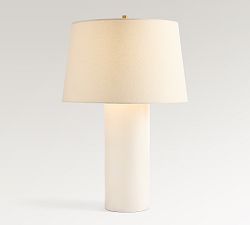 Open Box: Windham Alabaster Table lamp, 24", Lamp Base Only - Tumbled brass